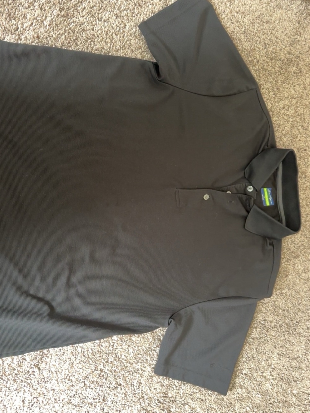 Hogan Men's Black Short-Sleeve Polo Shirt with Two-Button Placket